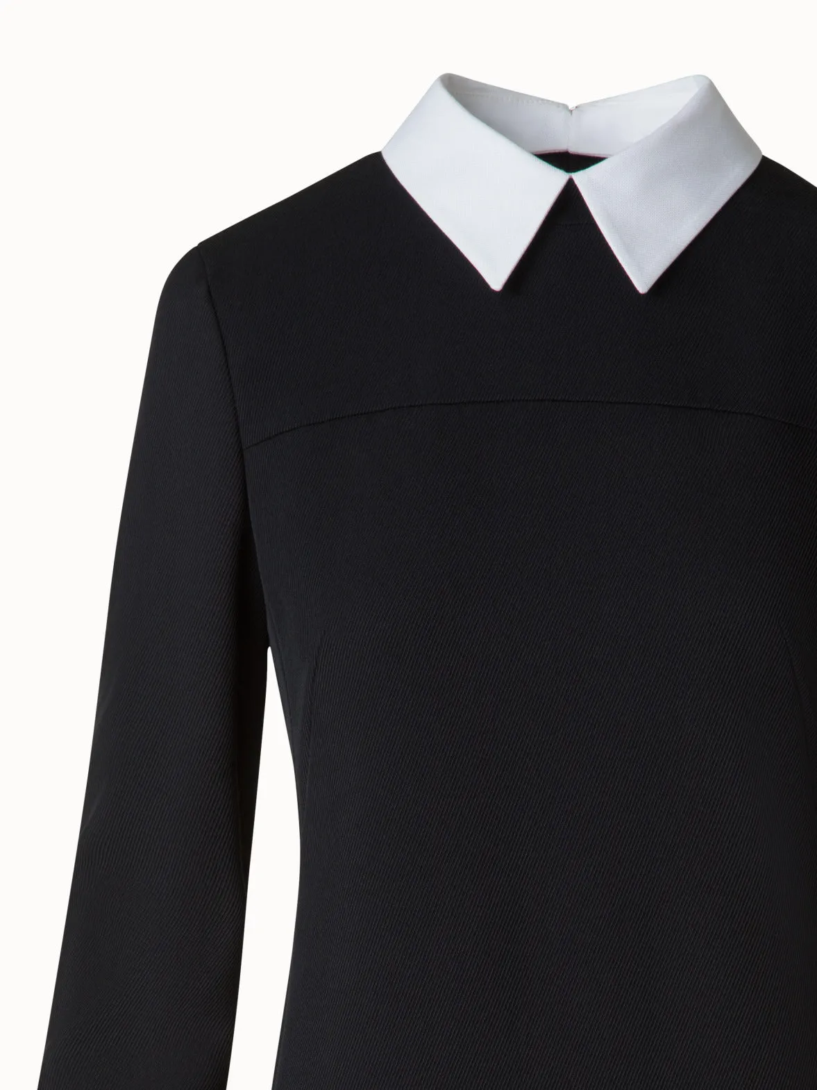 Sheath Dress with Detachable Collar and Cuffs