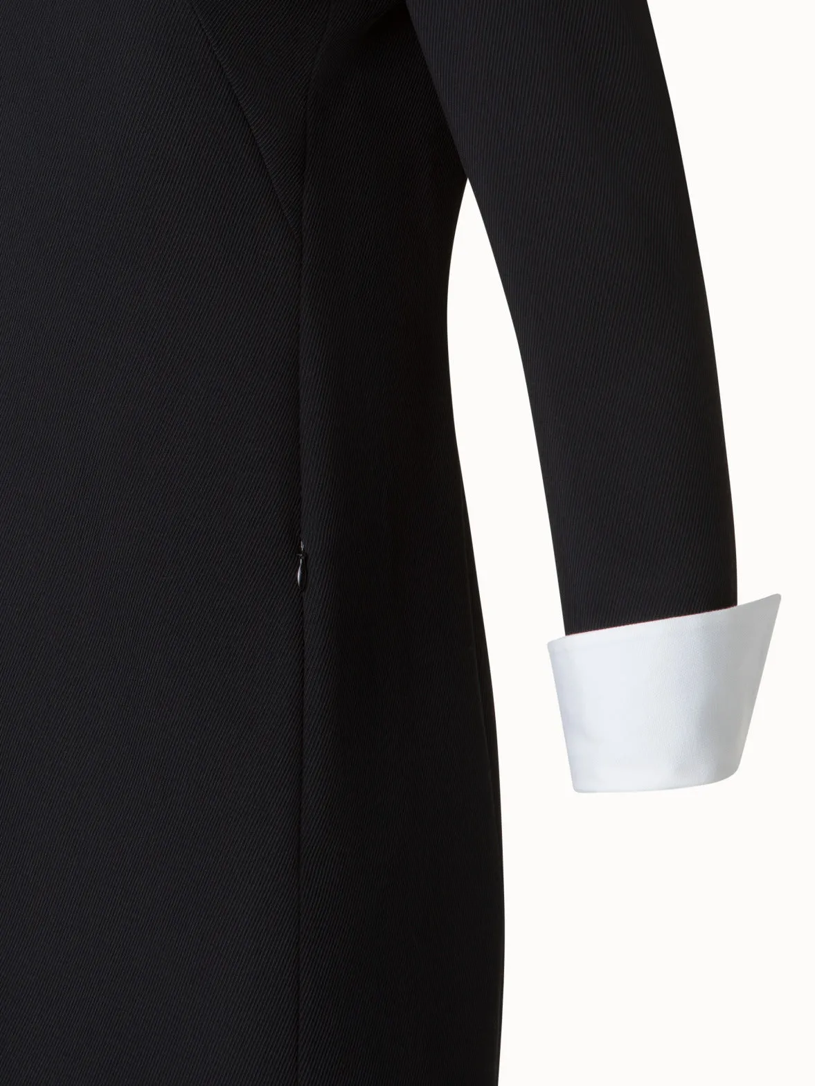 Sheath Dress with Detachable Collar and Cuffs
