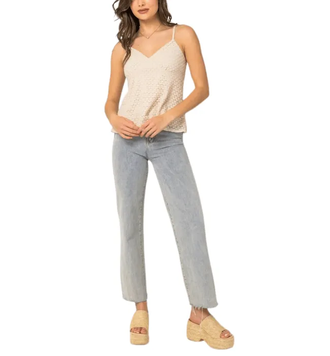 Sheri Cream Eyelet Top