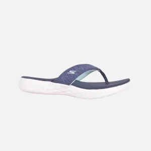 Skechers ON-THE-GO 600-PREFERRED Women Slippers -Navy/Aqua