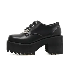 Skull Decorated Platform Shoes for Women