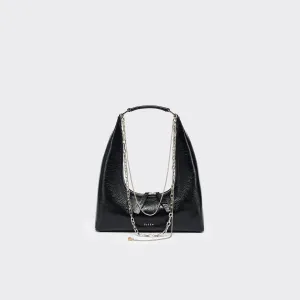Small Shoulder Tartar Bag - Black