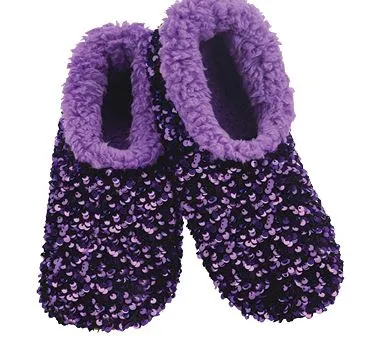 Snoozies - Purple Glam - Adult 7/8