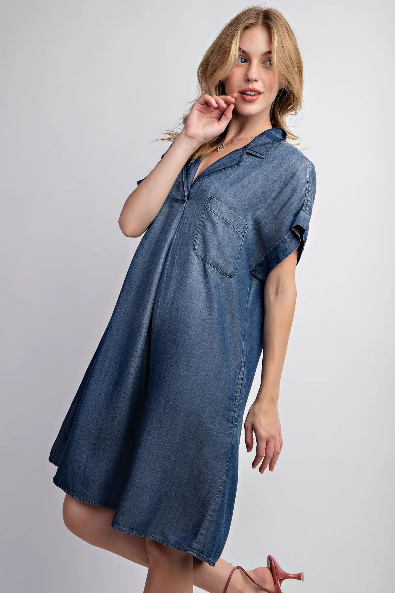 So Soft Washed Chambray Dress