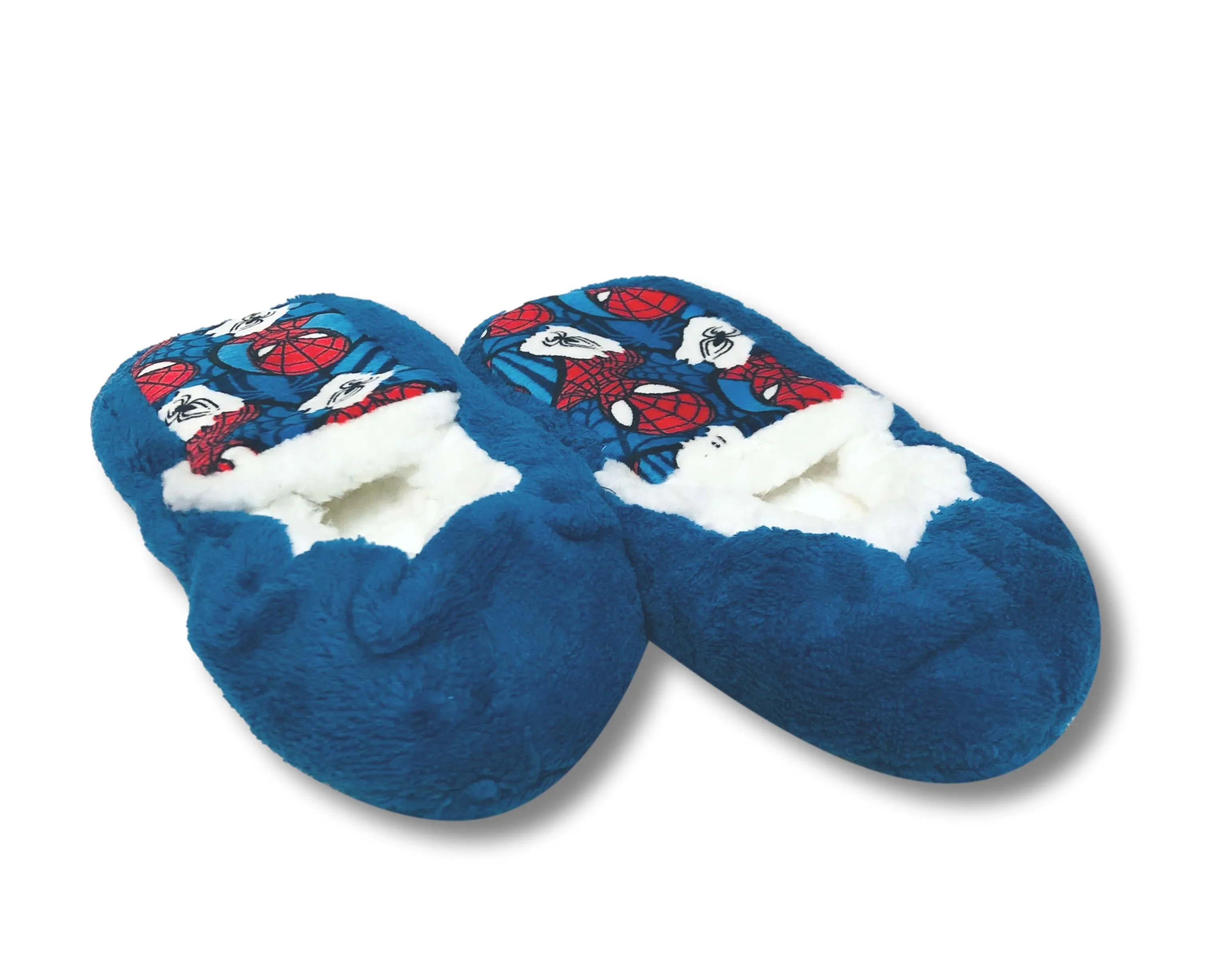 Spider-Man Boys Slippers Fuzzy Moccasin House Shoes for Kids