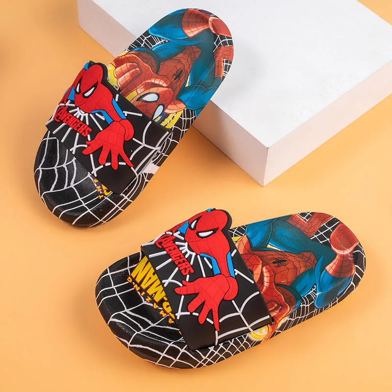 Spider-Man Children's Slippers Boys Summer Non-Slip Soft Bottom Trending Cartoon Indoor Home Foreign Trade Children's Bathroom Sandals