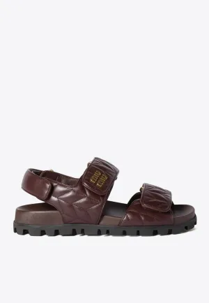 Sporty Quilted Leather Sandals