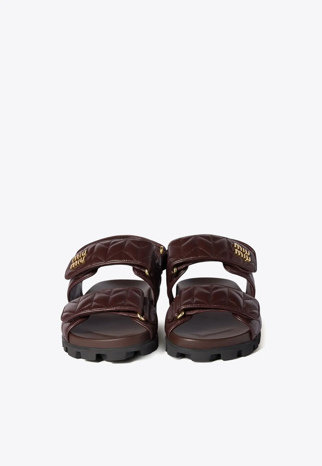Sporty Quilted Leather Sandals