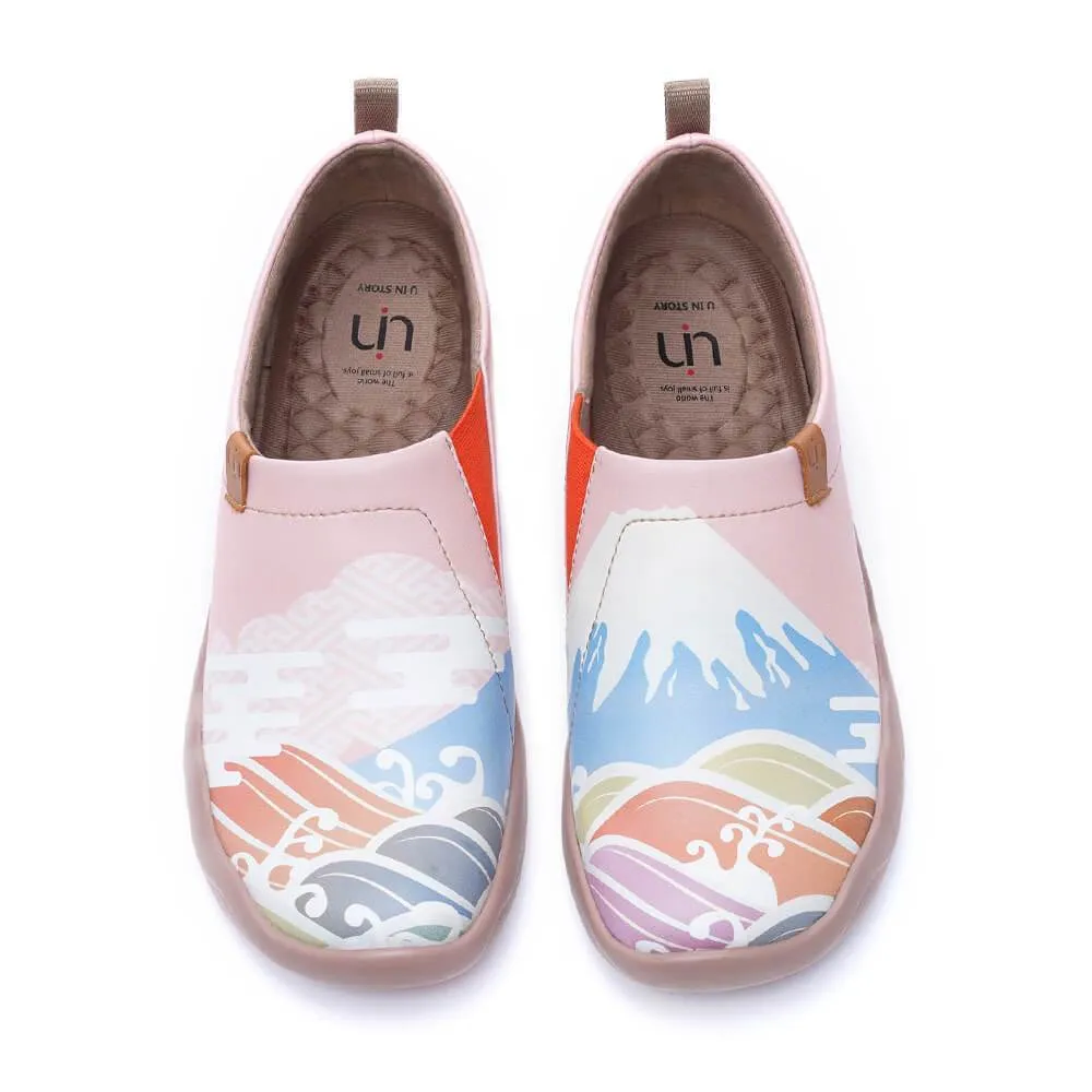 SPRING IN MOUNT FUJI Women Art Painted Flat Shoes