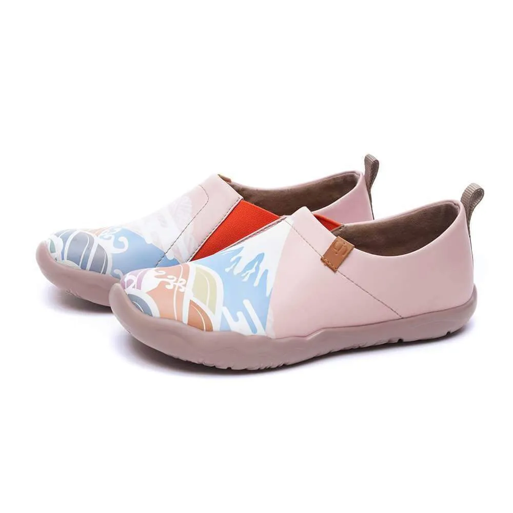 SPRING IN MOUNT FUJI Women Art Painted Flat Shoes