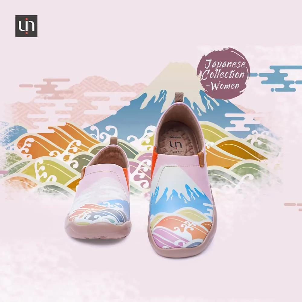 SPRING IN MOUNT FUJI Women Art Painted Flat Shoes