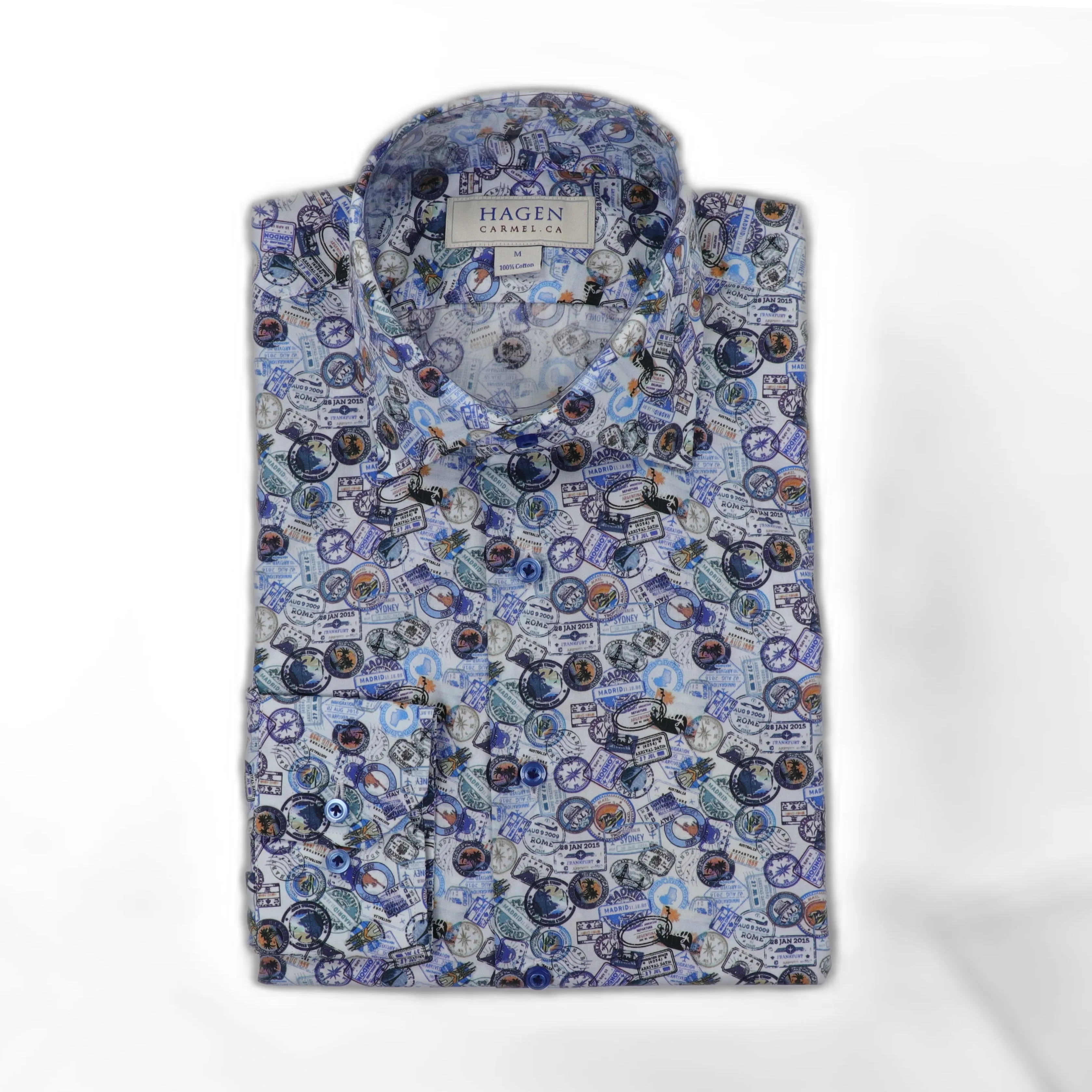 SSA1819 Passport Stamps Sport Shirt