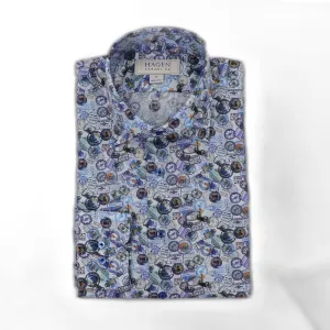 SSA1819 Passport Stamps Sport Shirt