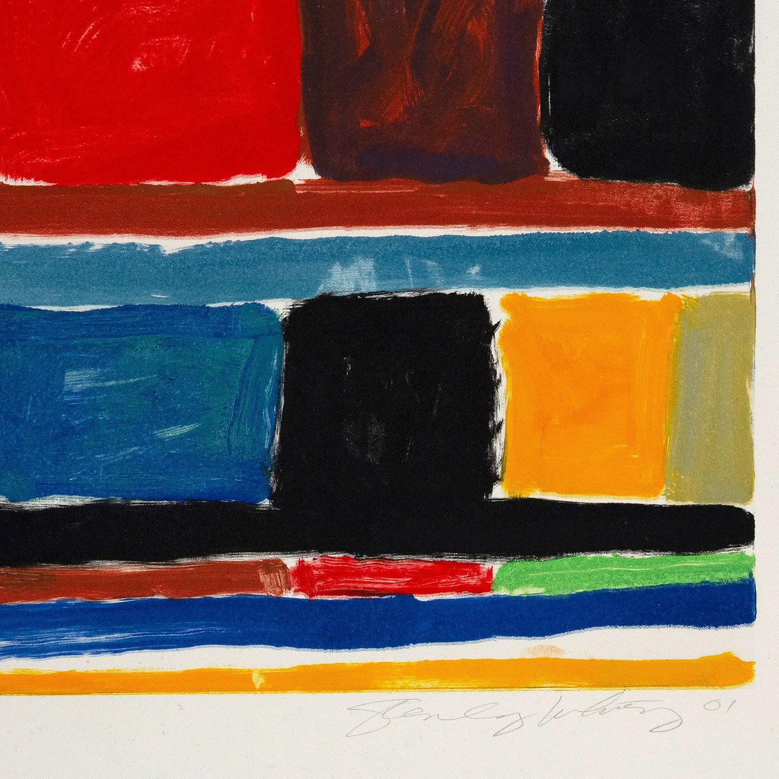 STANLEY WHITNEY "STAY SONGS" MONOTYPE, 2001