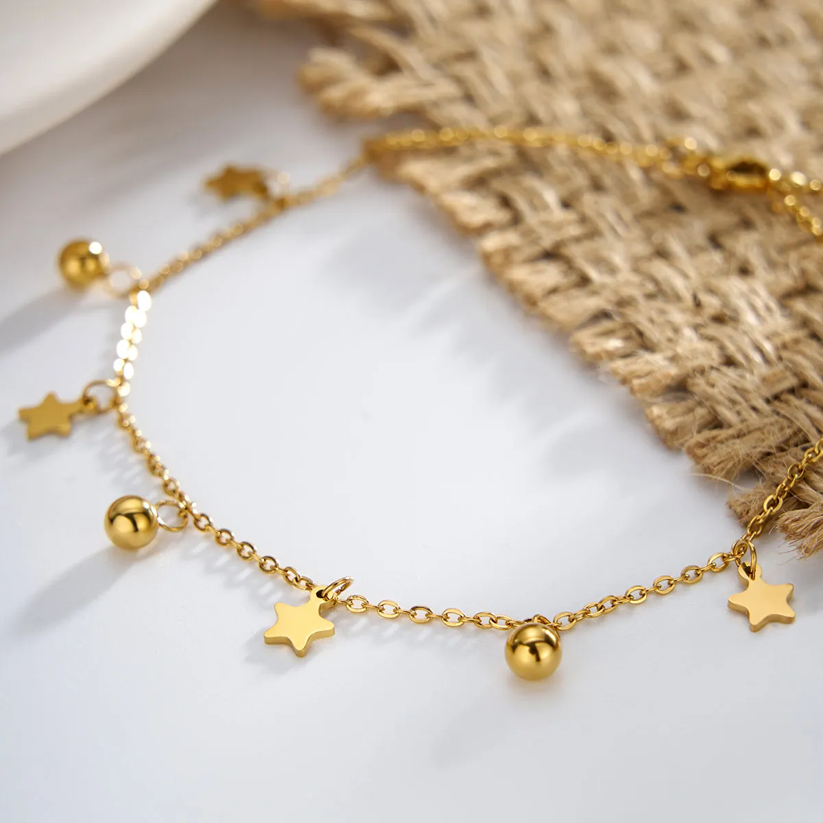 Star Anklet Water Safe Summer Vibe Fashion Beach Jewelry