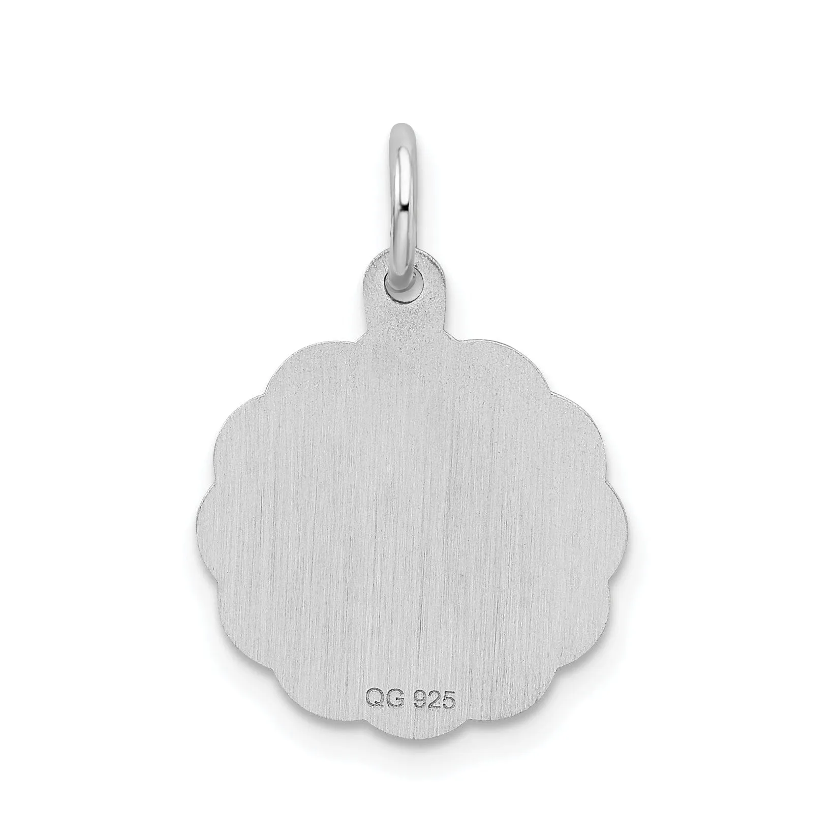 Sterling Silver Brocaded Initial L Charm