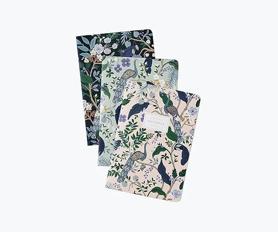 Stitched Notebook Set Peacock