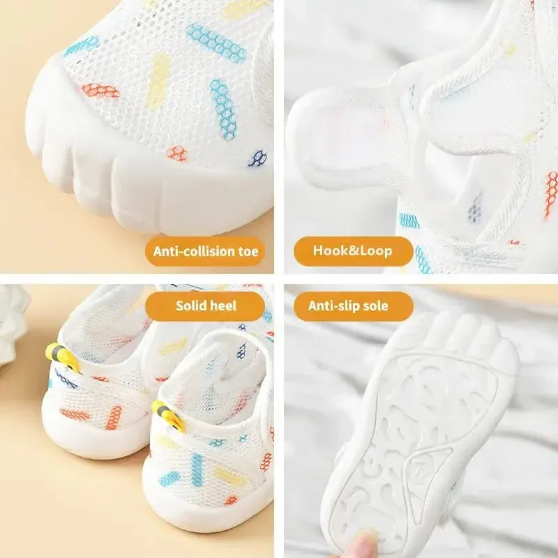 Summer Mesh Breathable Non slip Walking Shoes for Boys and Girls