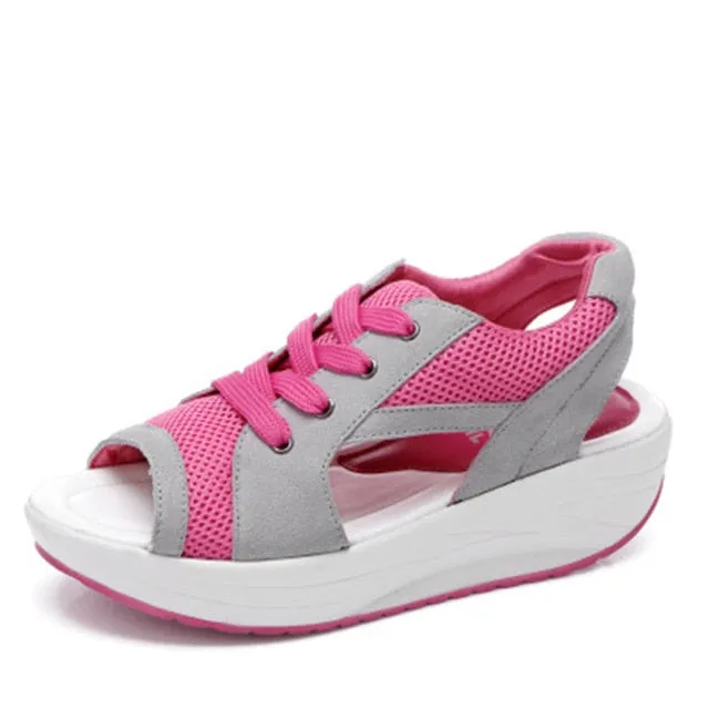 Summer Women Sandals Casual Mesh Breathable Shoes Woman Ladies Wedges Sandals