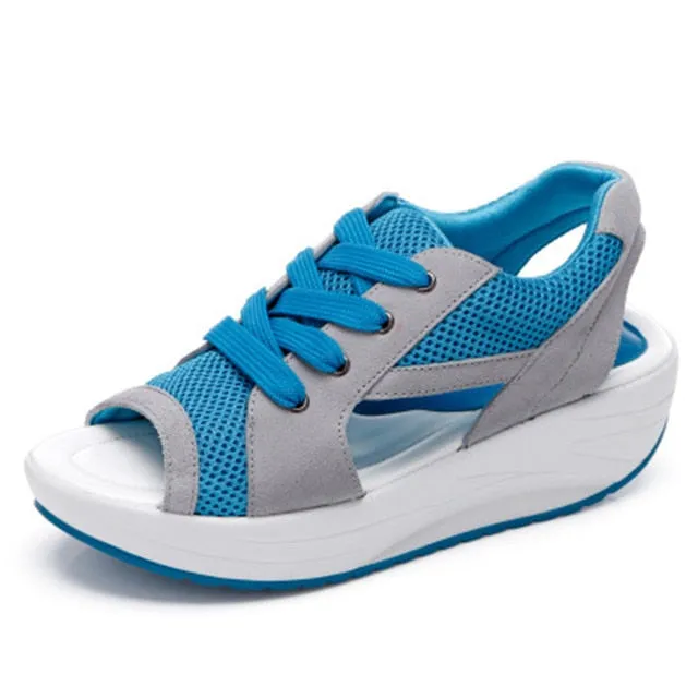 Summer Women Sandals Casual Mesh Breathable Shoes Woman Ladies Wedges Sandals