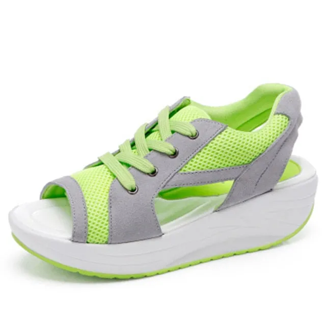 Summer Women Sandals Casual Mesh Breathable Shoes Woman Ladies Wedges Sandals