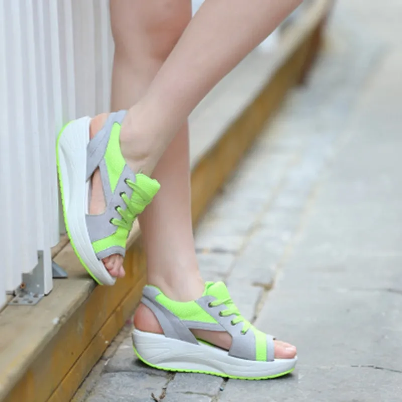 Summer Women Sandals Casual Mesh Breathable Shoes Woman Ladies Wedges Sandals