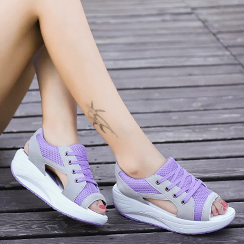 Summer Women Sandals Casual Mesh Breathable Shoes Woman Ladies Wedges Sandals