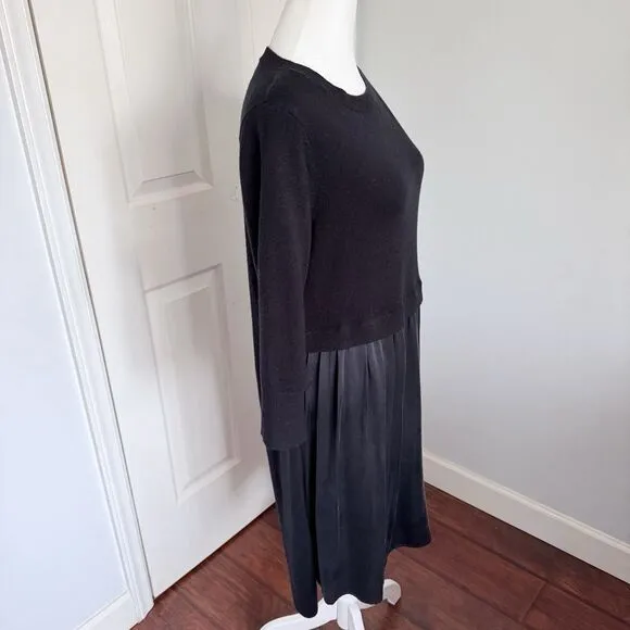Sundance Dress Jillian Wool Silk Long Sleeve Black Sz XS Winter Funeral Elegant