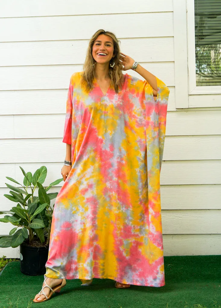 Sunset Glow Tie-Dye Kaftan