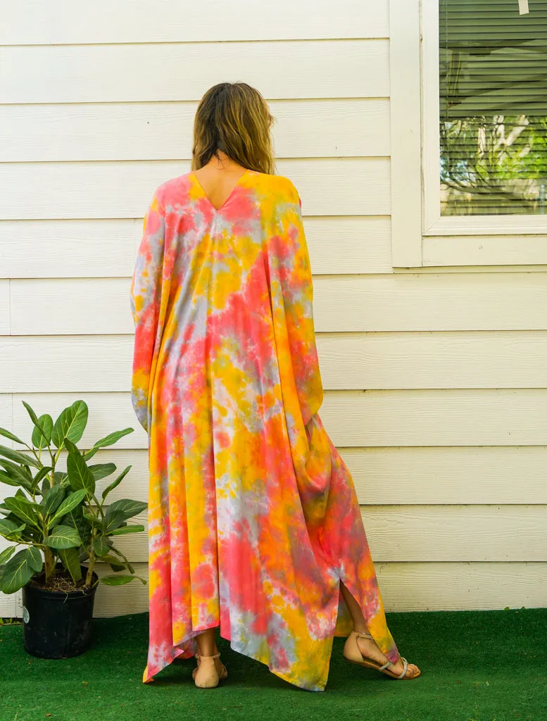Sunset Glow Tie-Dye Kaftan