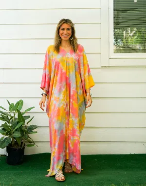 Sunset Glow Tie-Dye Kaftan