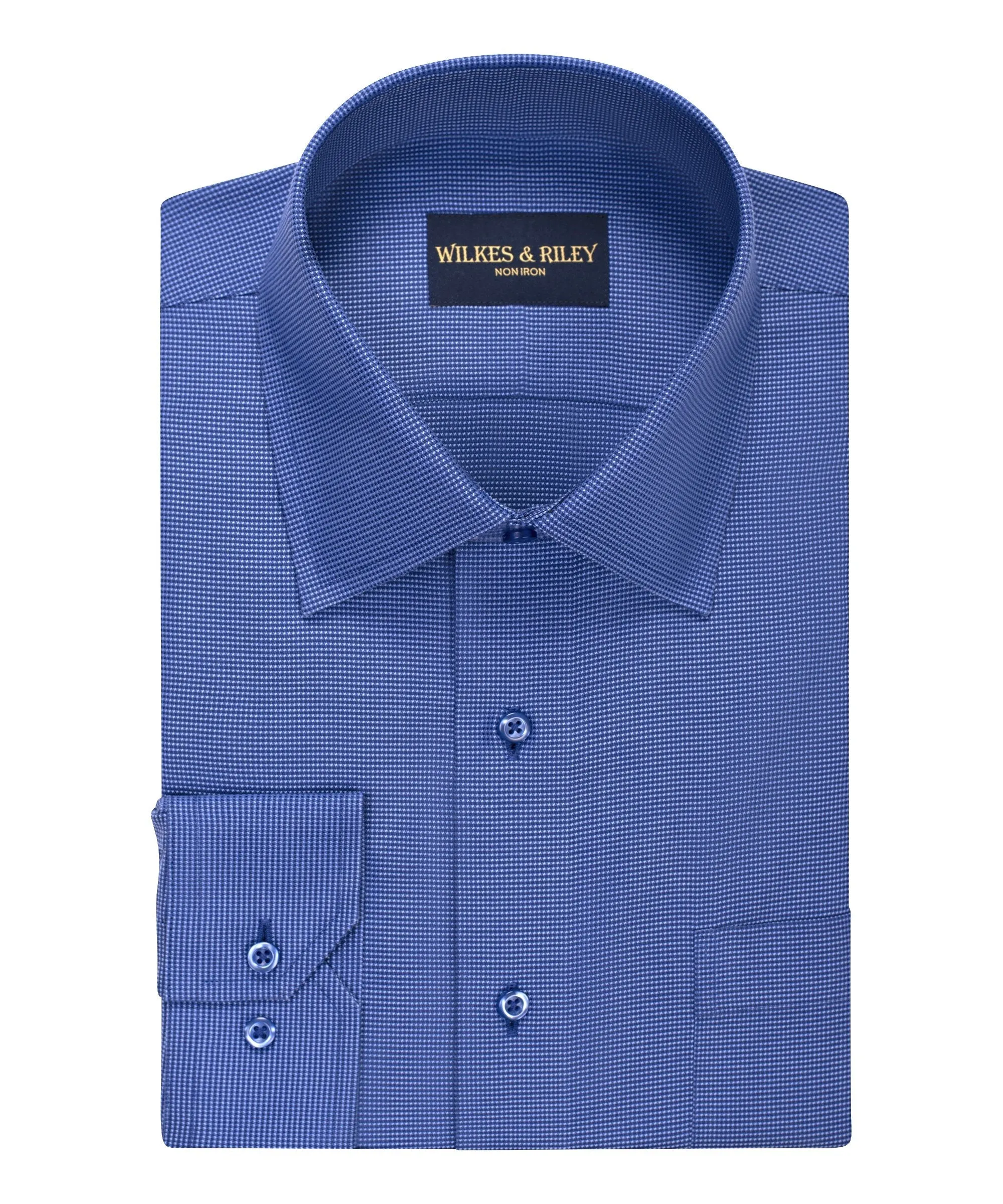 Tailored Fit Dk Royal Spread Collar Non-Iron Queens Oxford Dress Shirt