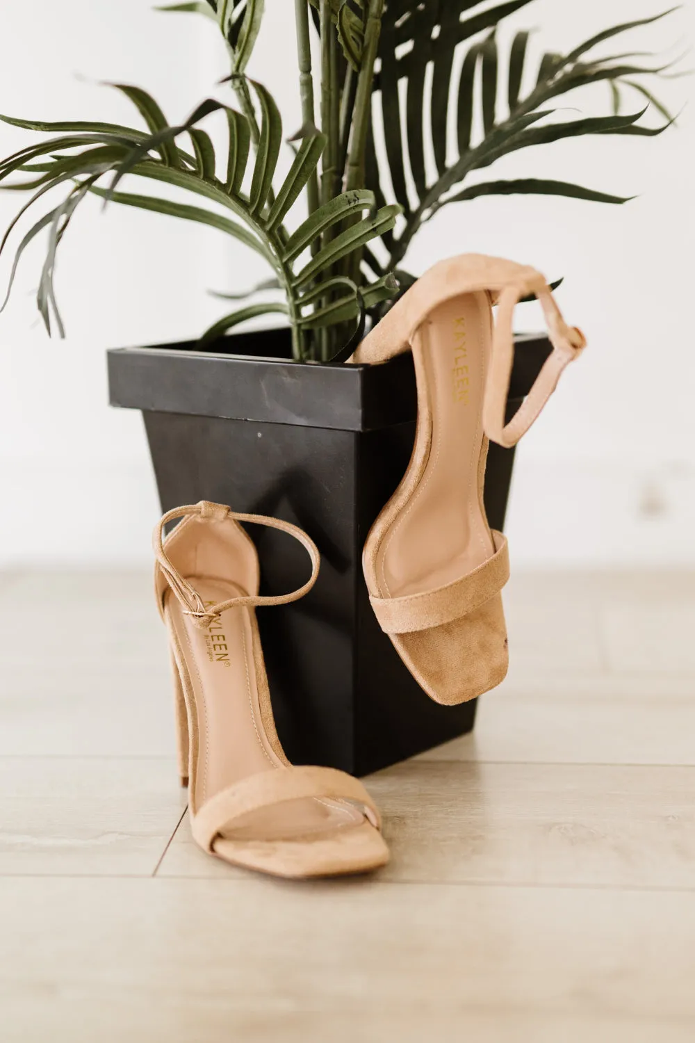 Tall Square Toe Block Heel Sandals - Taupe