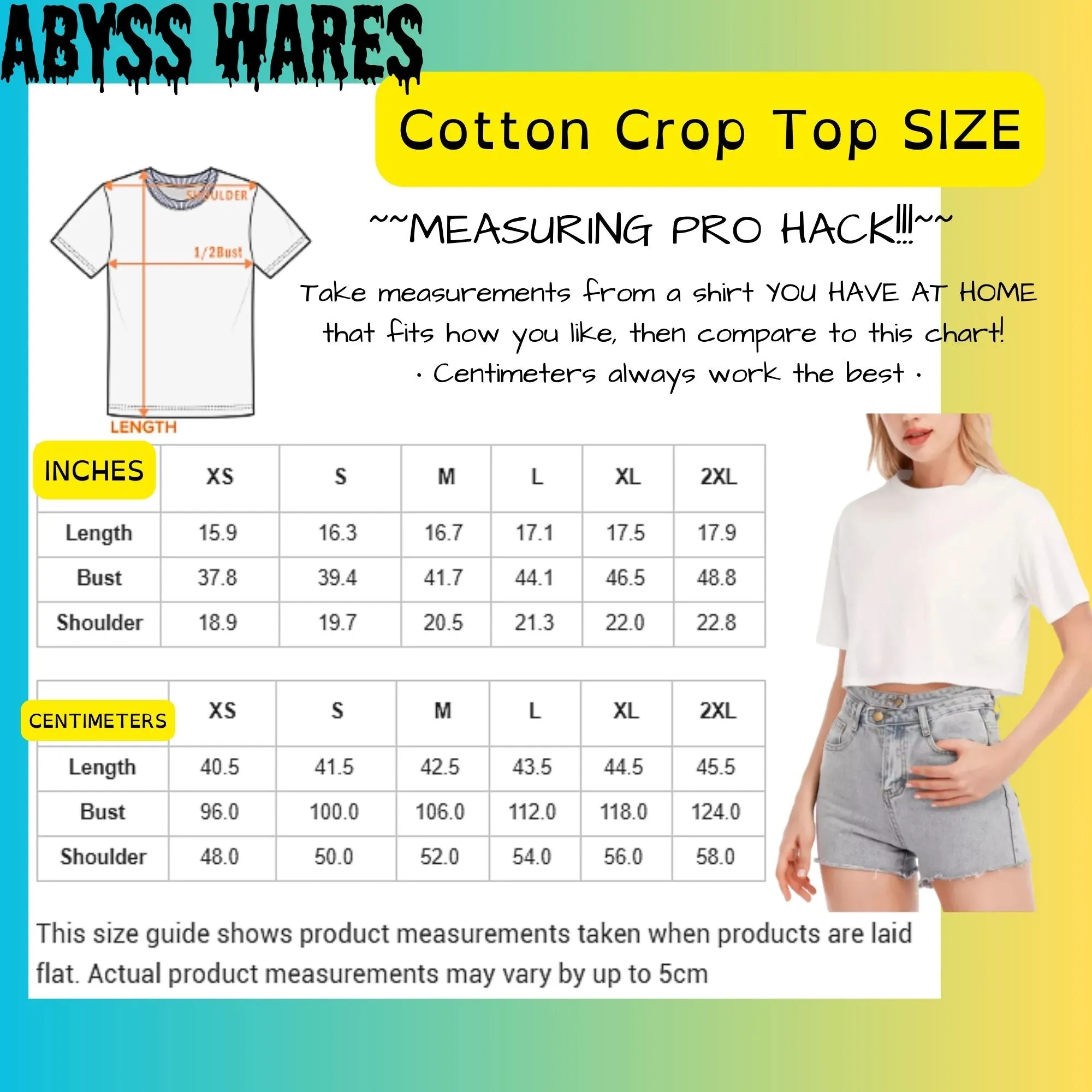 Tangerine Drippy Checker Crop Top