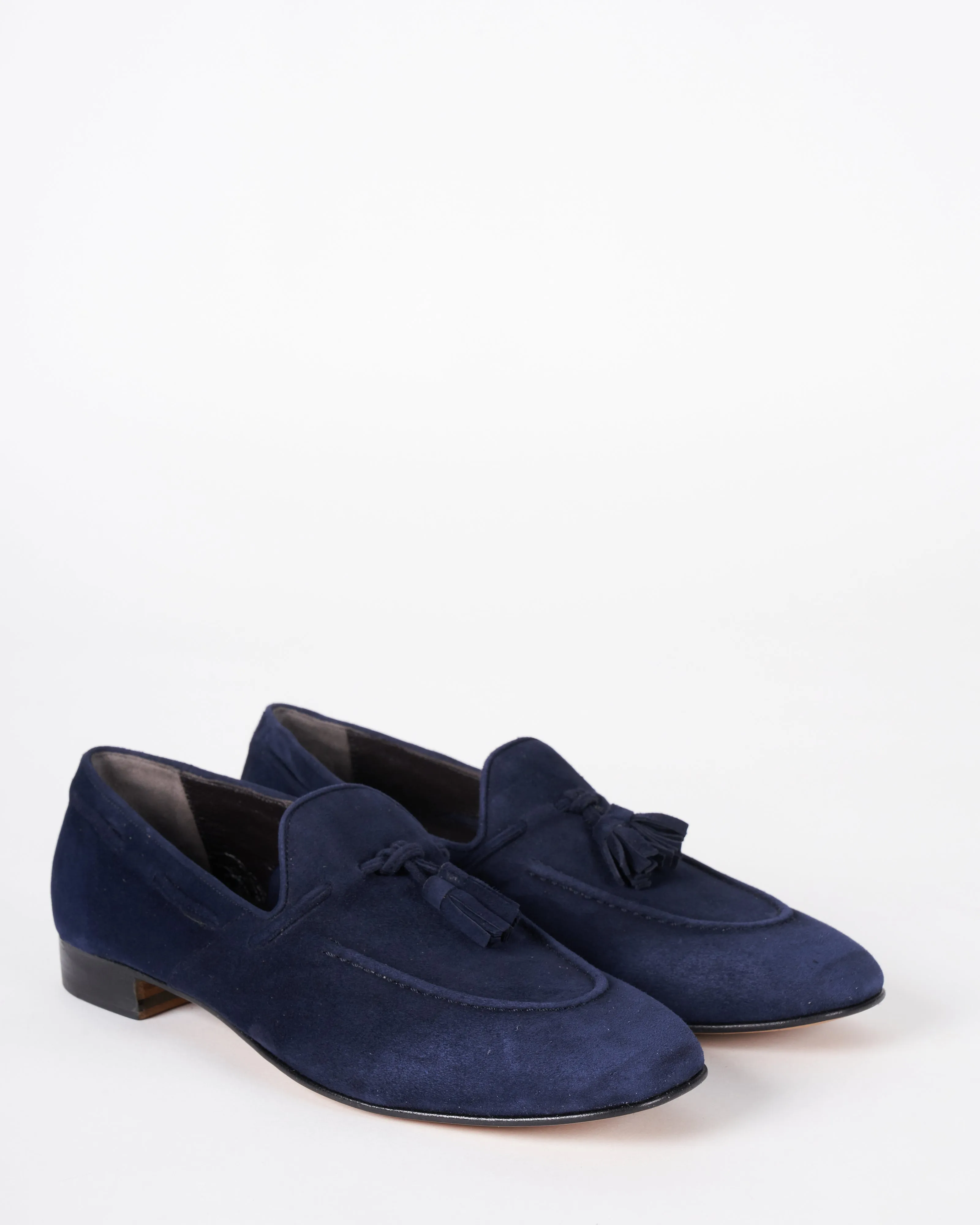 tassle loafer - suede blue