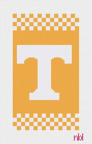 Tennessee Checkerboard Mini Flag Canvas