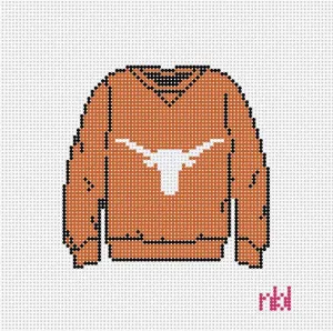 Texas Sweatshirt Needlepoint Canvas