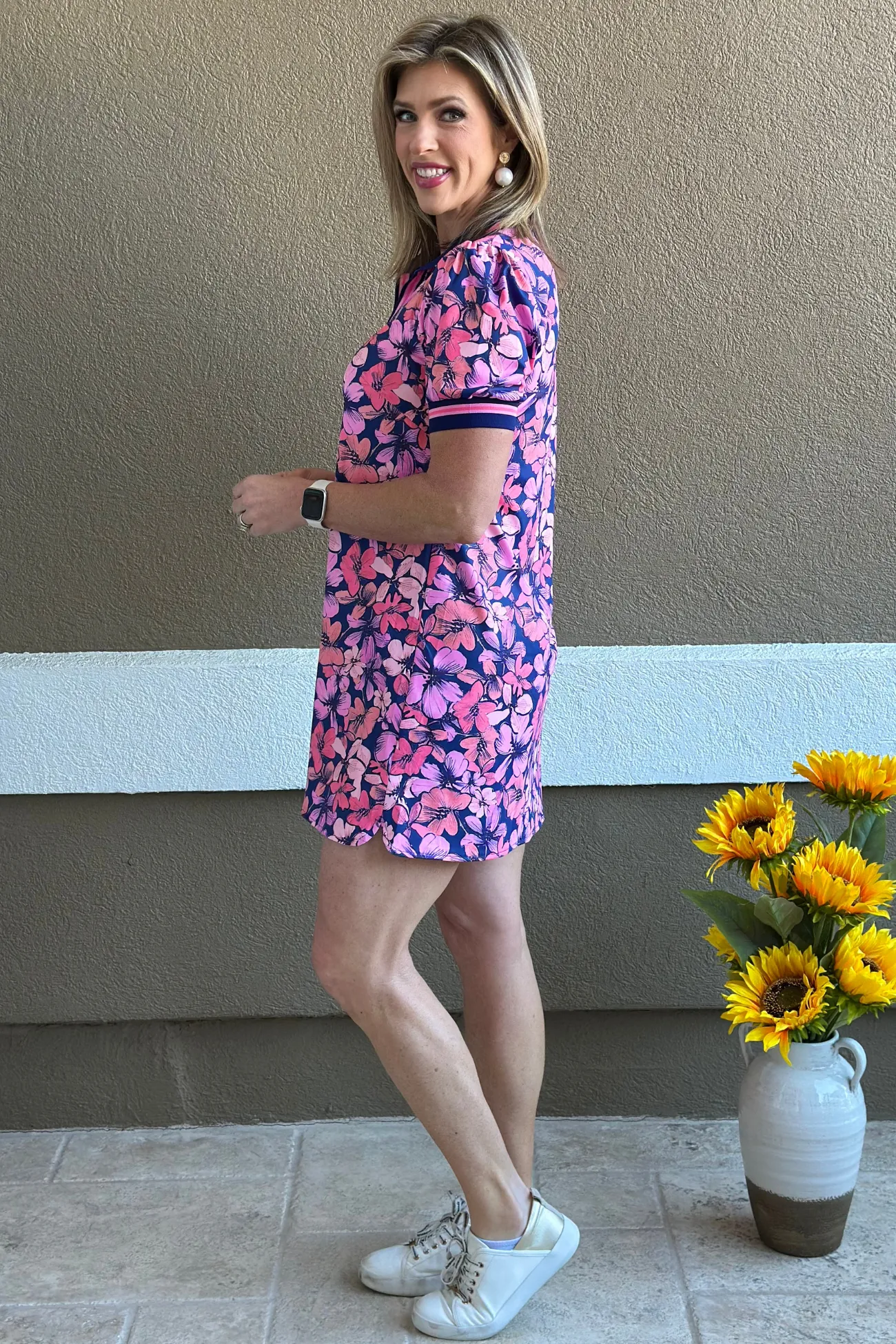 The Bloom & Go Polo Dress in Pink