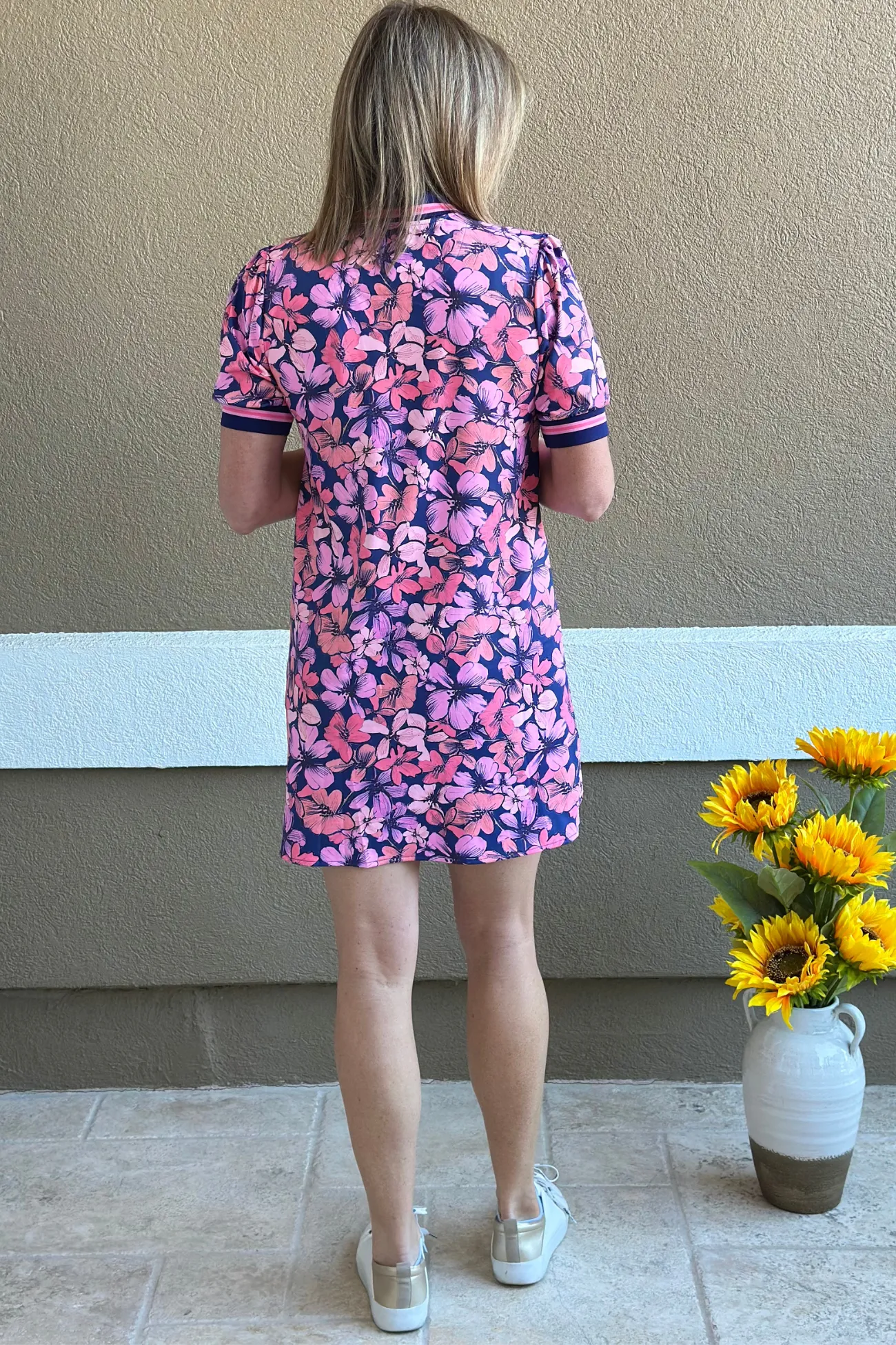The Bloom & Go Polo Dress in Pink