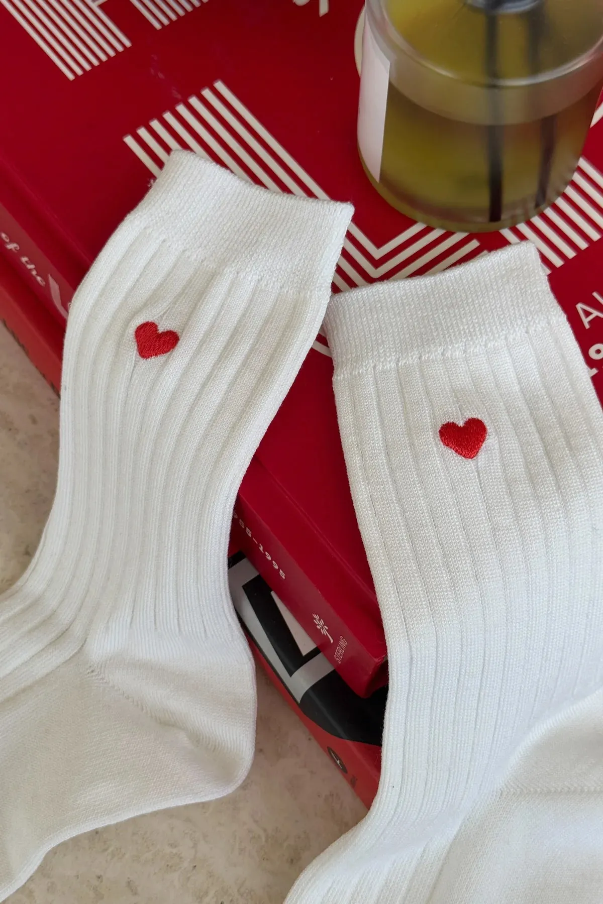 The Embroidered Heart Her Sock