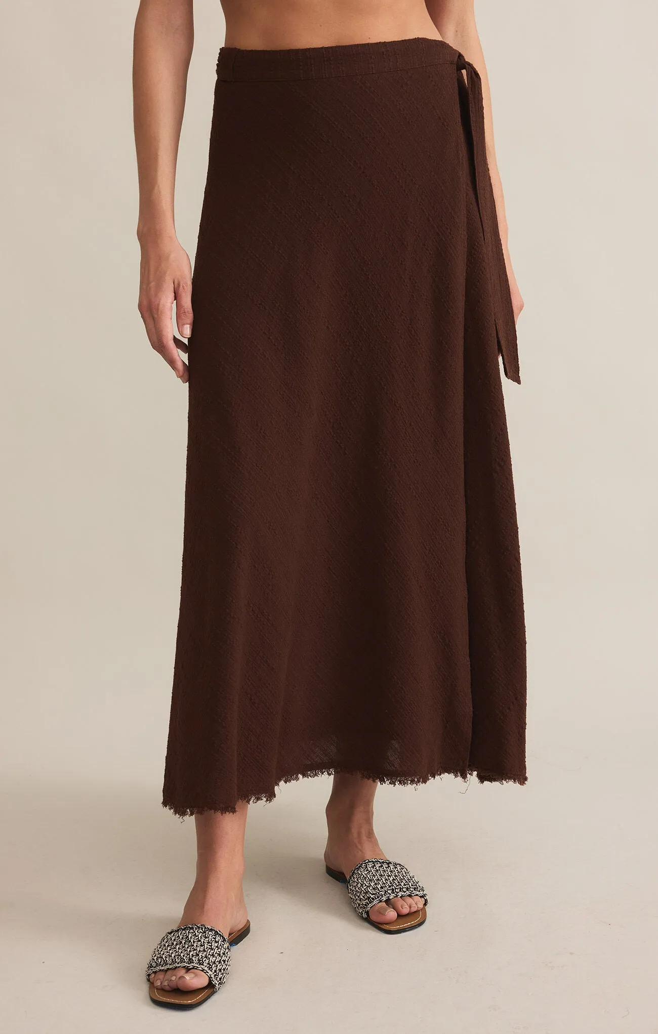 The Salerno Wrap Midi Skirt