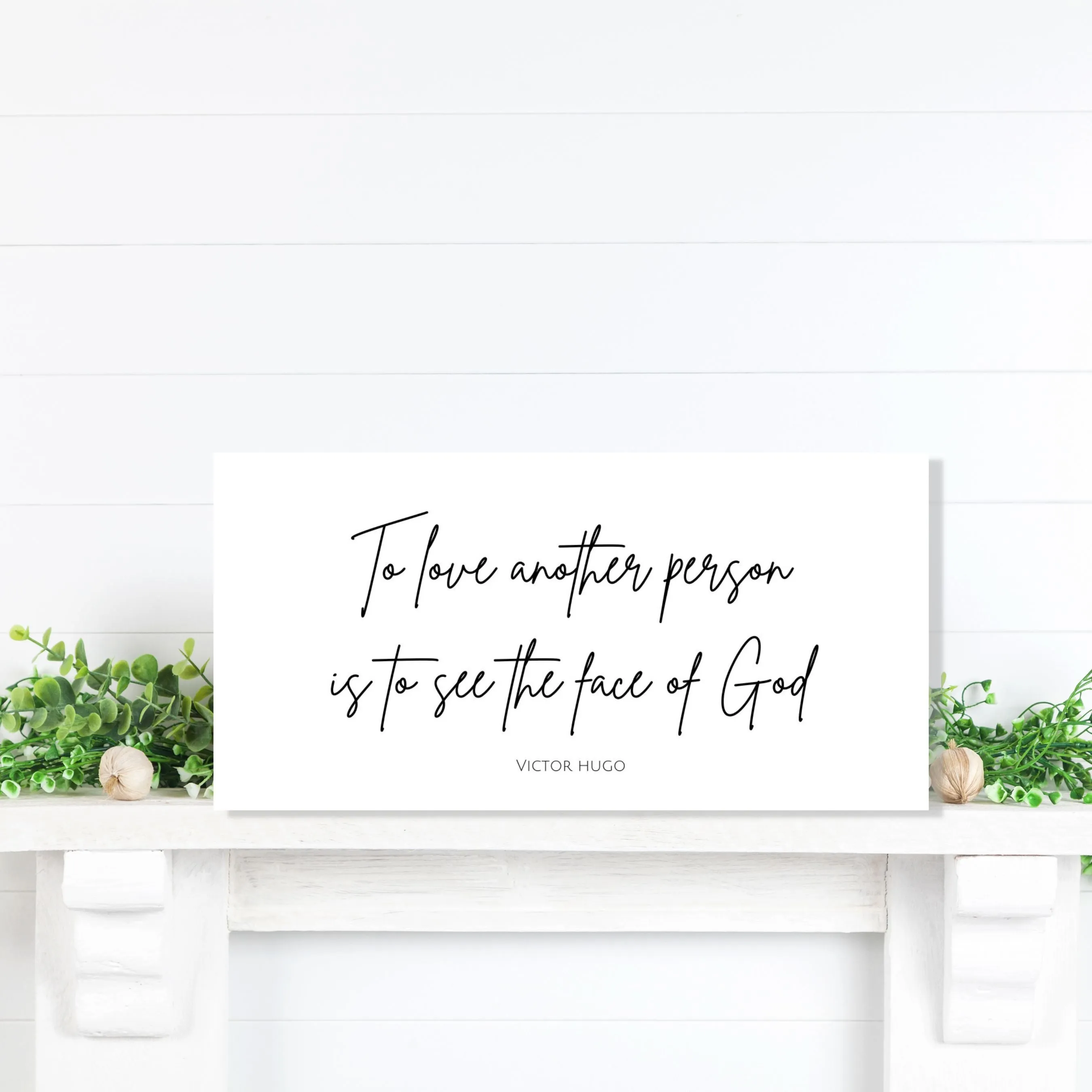 To Love Another Person is to See the Face of God - Canvas Wall Art Print