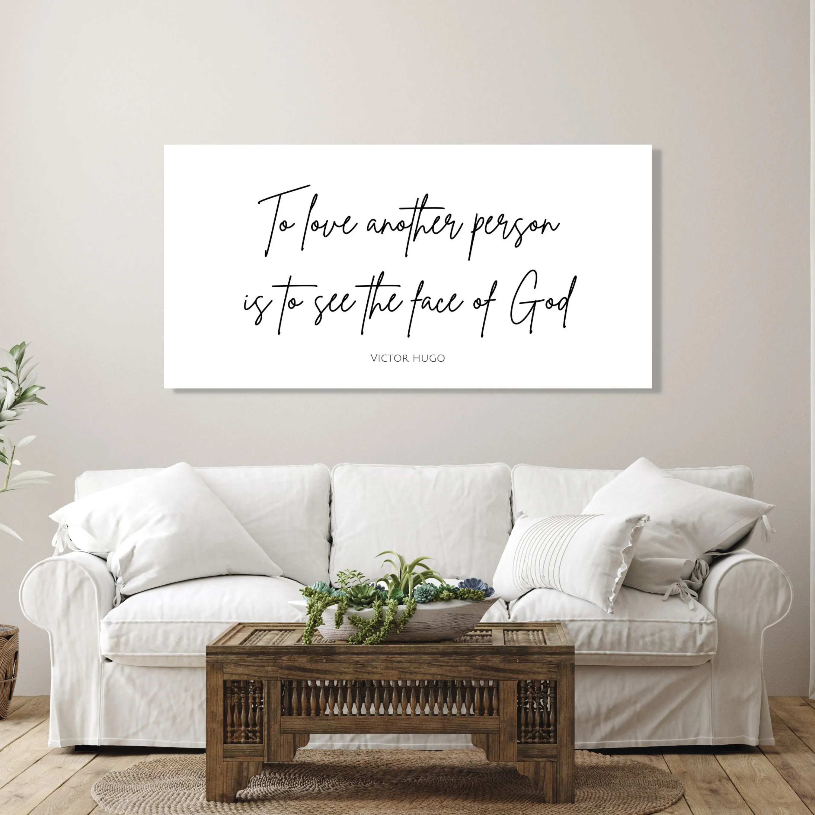 To Love Another Person is to See the Face of God - Canvas Wall Art Print