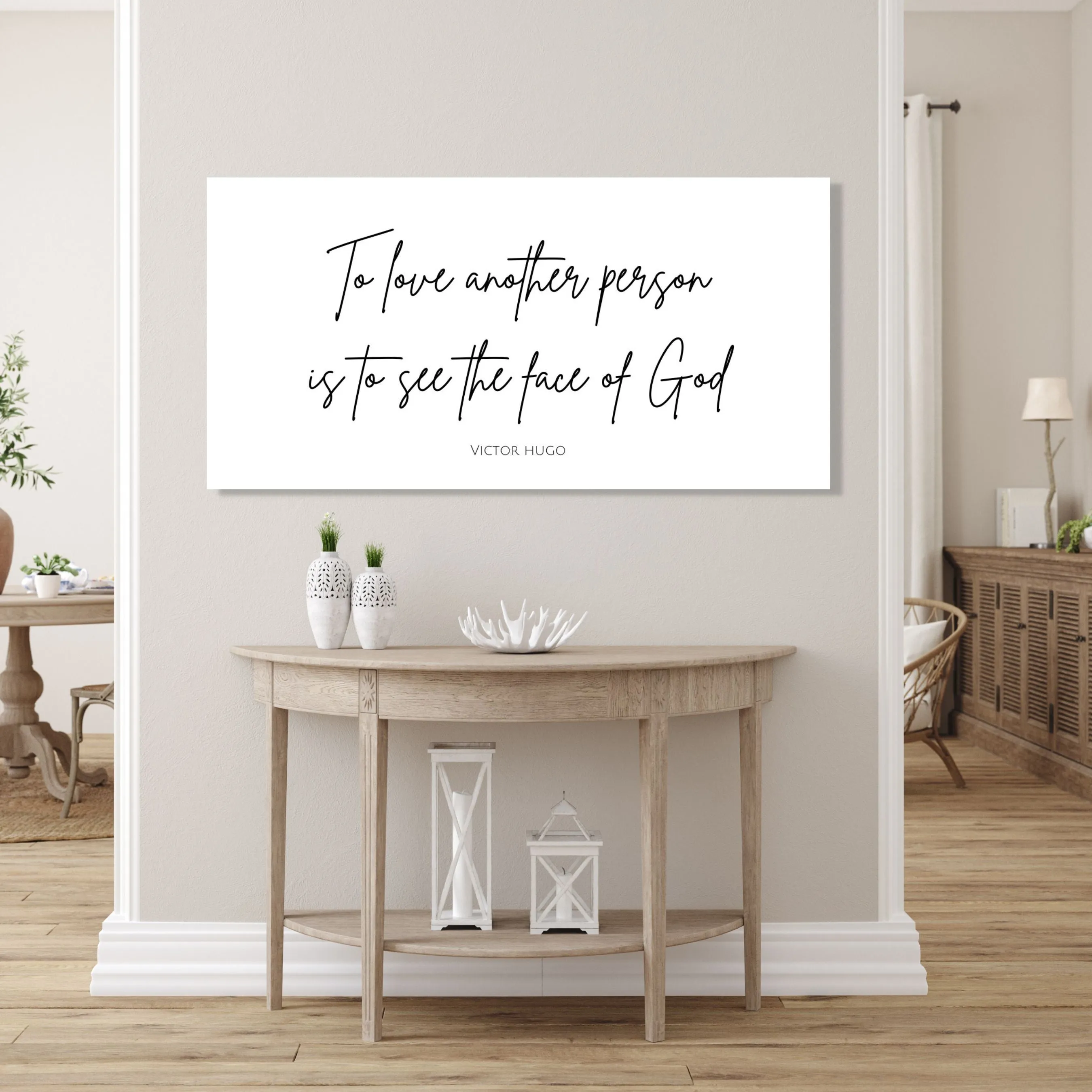 To Love Another Person is to See the Face of God - Canvas Wall Art Print
