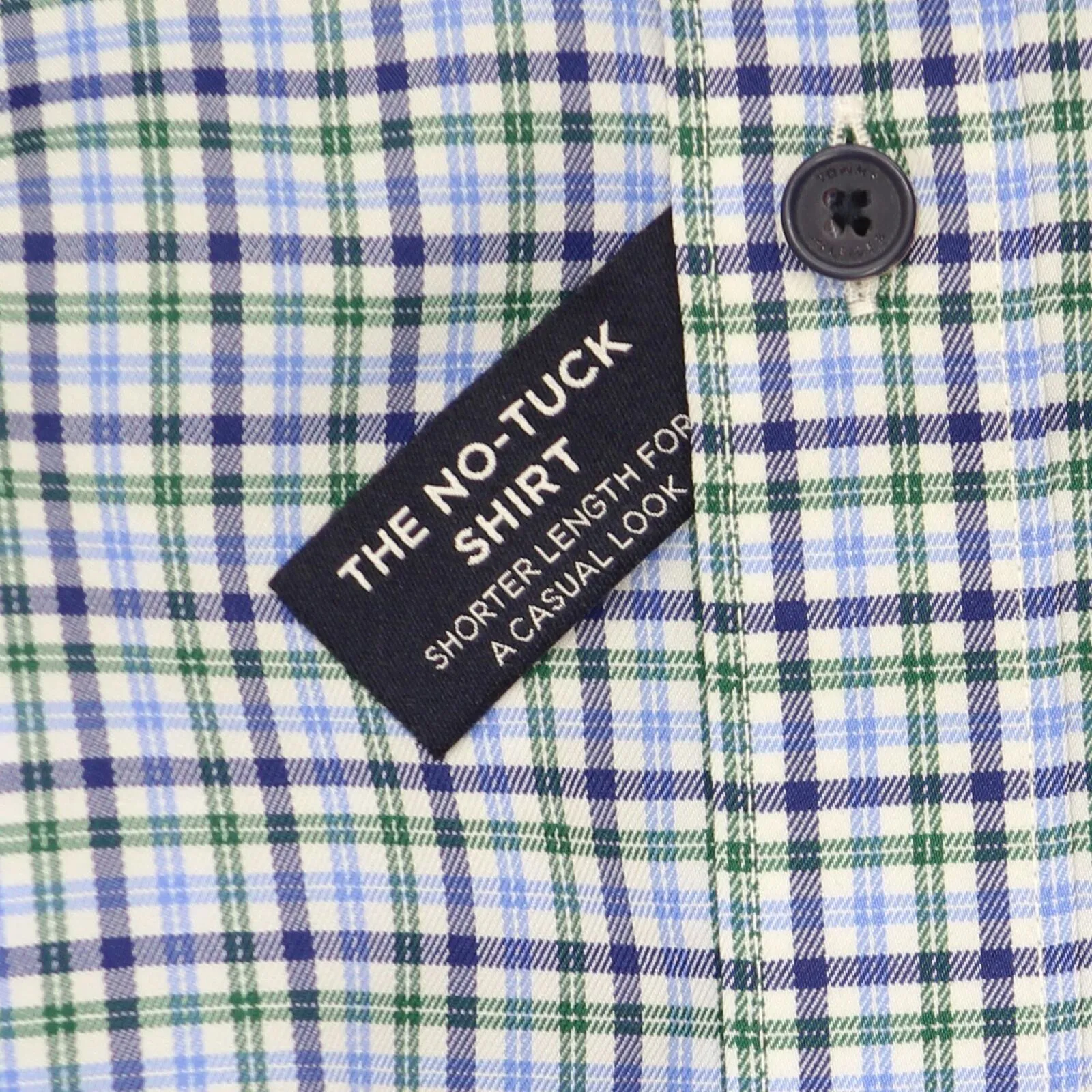 Tommy Hilfiger No Tuck It Athletic Fit Stretch Oxford Dress Shirt Blue Green L