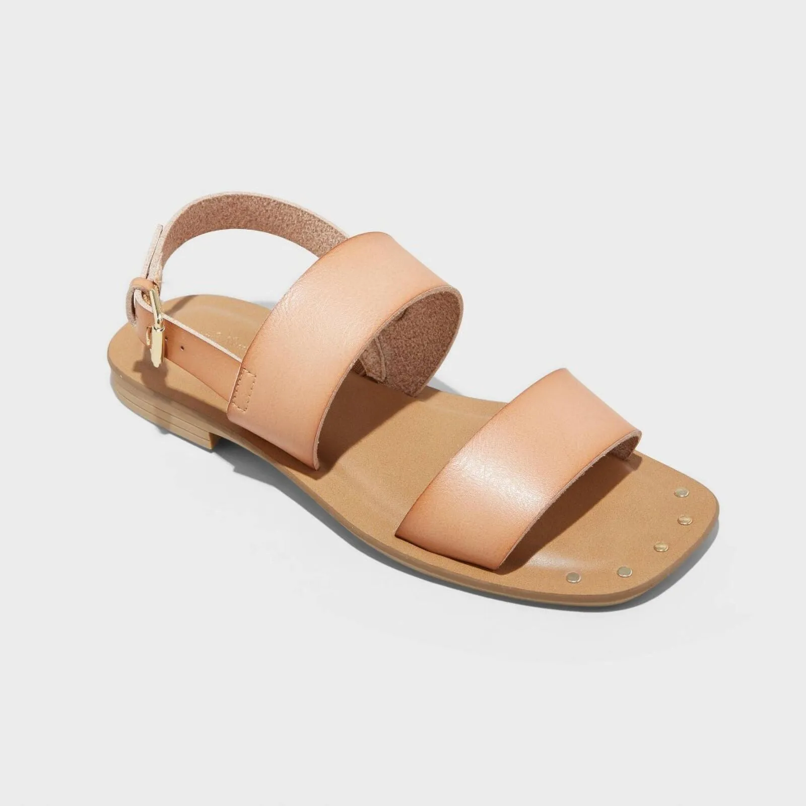 Universal Thread Women's Becca Studded Ankle Strap Sandals Tan Brown 8.5W