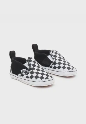 Vans  Baby Slip-On V Crib CHECKER BLACK / TRUE WHITE