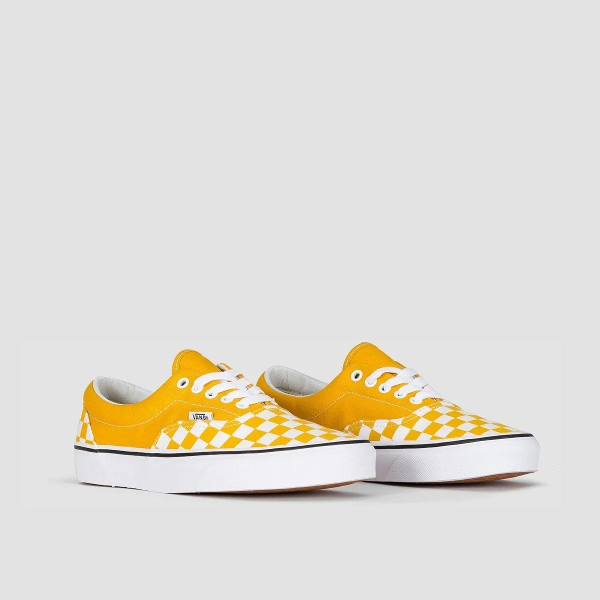 Vans Era Shoes - Checkerboard Yolk Yellow/True White