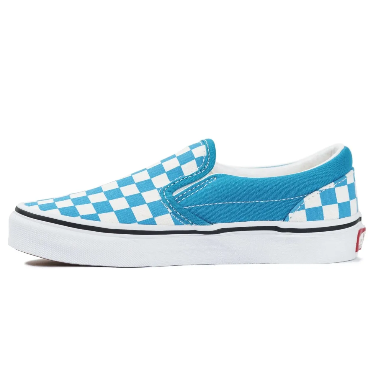 Vans Kids Slip-On - (Checkerboard) Caribbean Blue