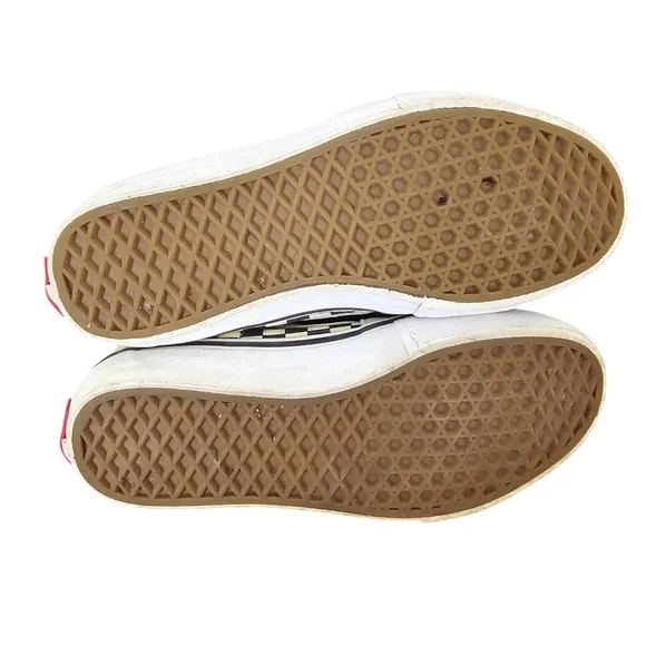 Vans Pro Sk8 Hi Checkerboard Shoes Suede Men 8 WHITE 40.5 Off the Wall H…